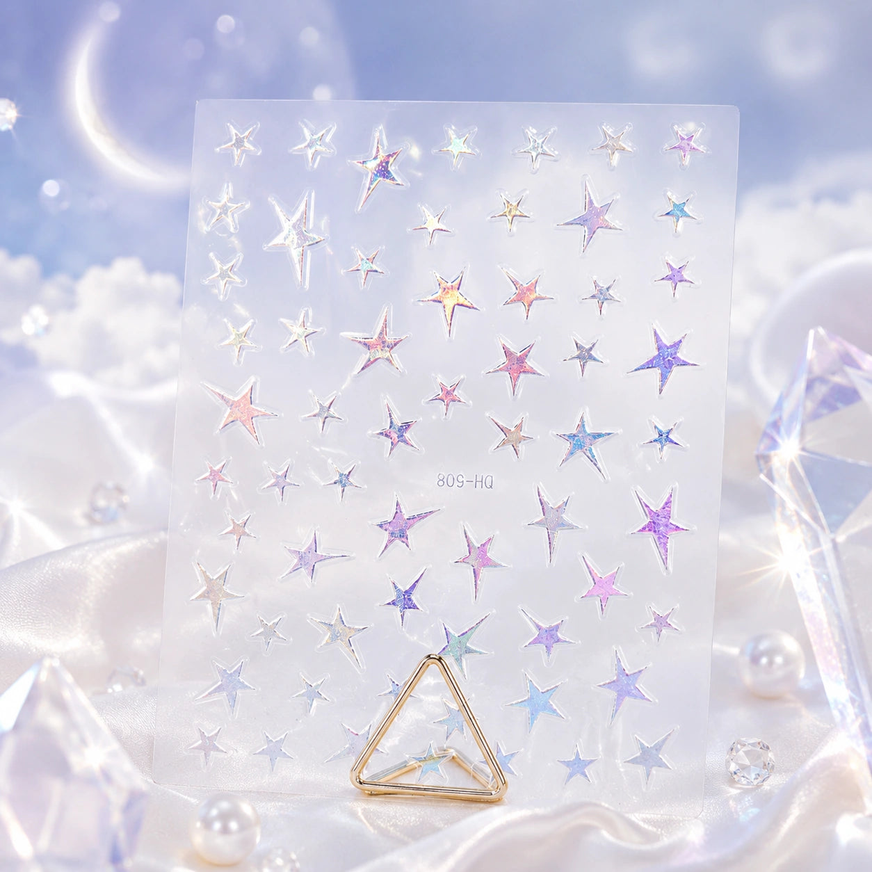 Naklejki na paznokcie Premium Nails – Large Holographic Stars – Nail Art Stickers