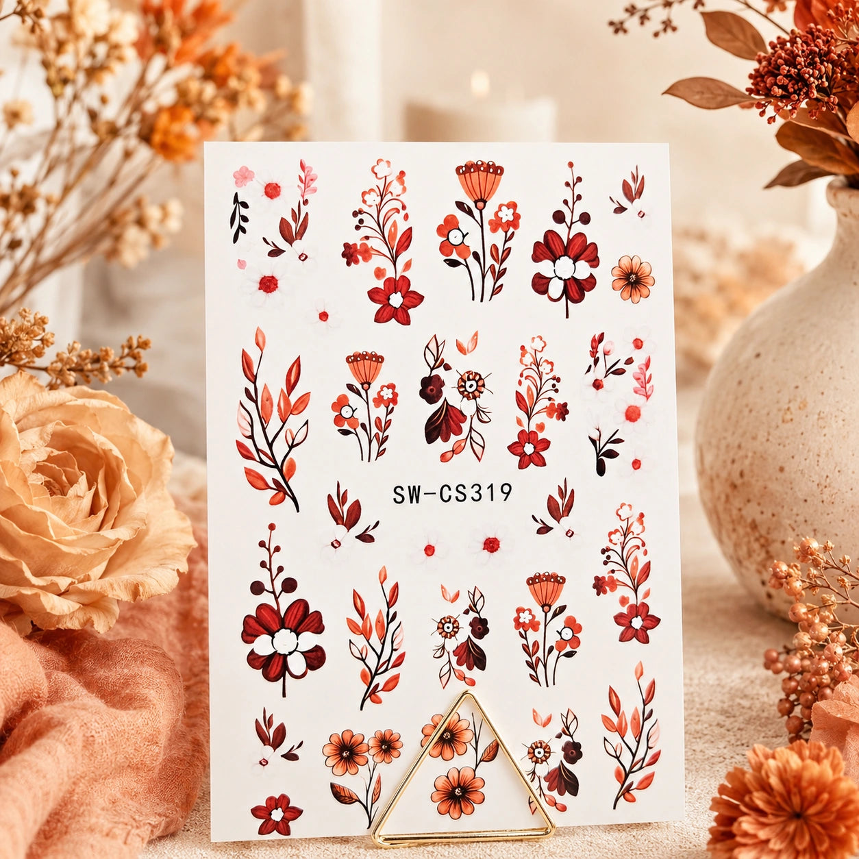 Naklejki na paznokcie Premium Nails – Autumn Red– Nail Art Stickers