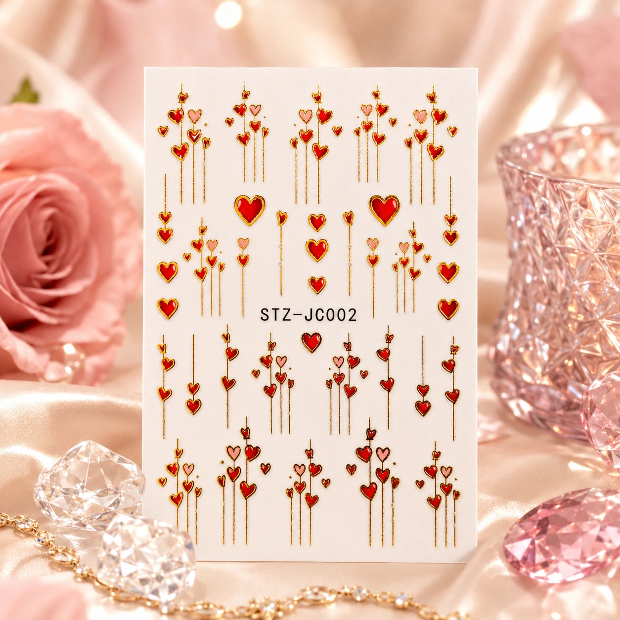 Naklejki na paznokcie Premium Nails – Red Valentine – Nail Art Stickers
