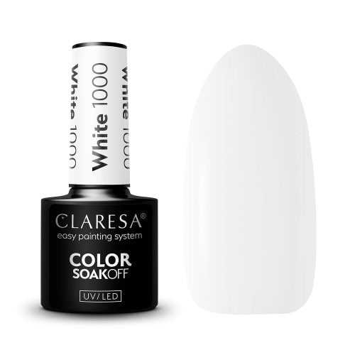 Biały lakier hybrydowy White 1000 5 g Claresa