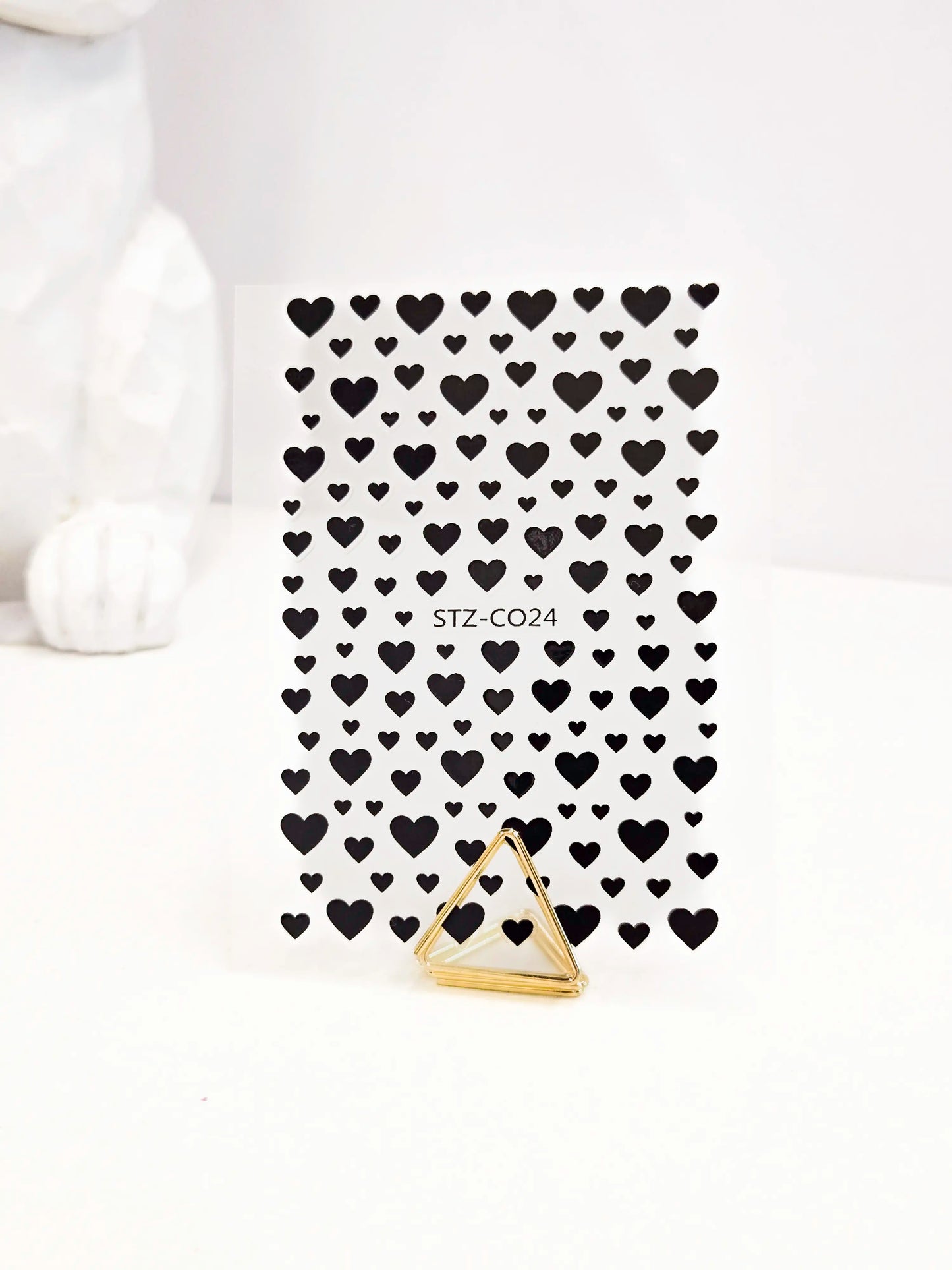 Naklejki na paznokcie Premium Nails – Small Black Hearts – Nail Art Stickers