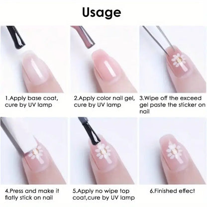 Golden Swirl 3D – złote i srebrne naklejki na paznokcie