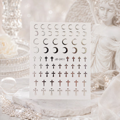 Naklejki na paznokcie Premium Nails – Small Silver Moon – Nail Art Stickers