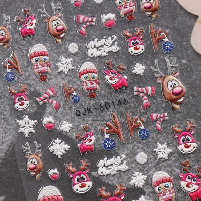 Winter Sparkle Trio – świąteczne naklejki na paznokcie (zestaw 3 arkuszy)