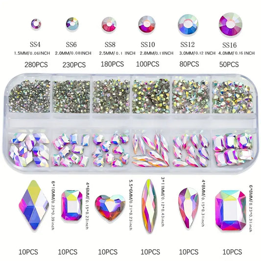 Crystal Color Wheel – Zestaw 12-komorowych cyrkonii 3D Opal