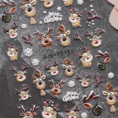 Winter Sparkle Trio – świąteczne naklejki na paznokcie (zestaw 3 arkuszy)