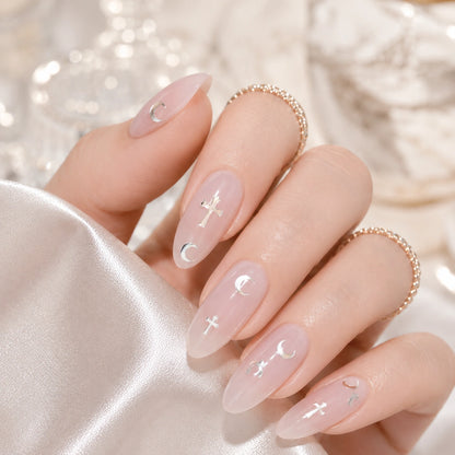 Naklejki na paznokcie Premium Nails – Small Silver Moon – Nail Art Stickers
