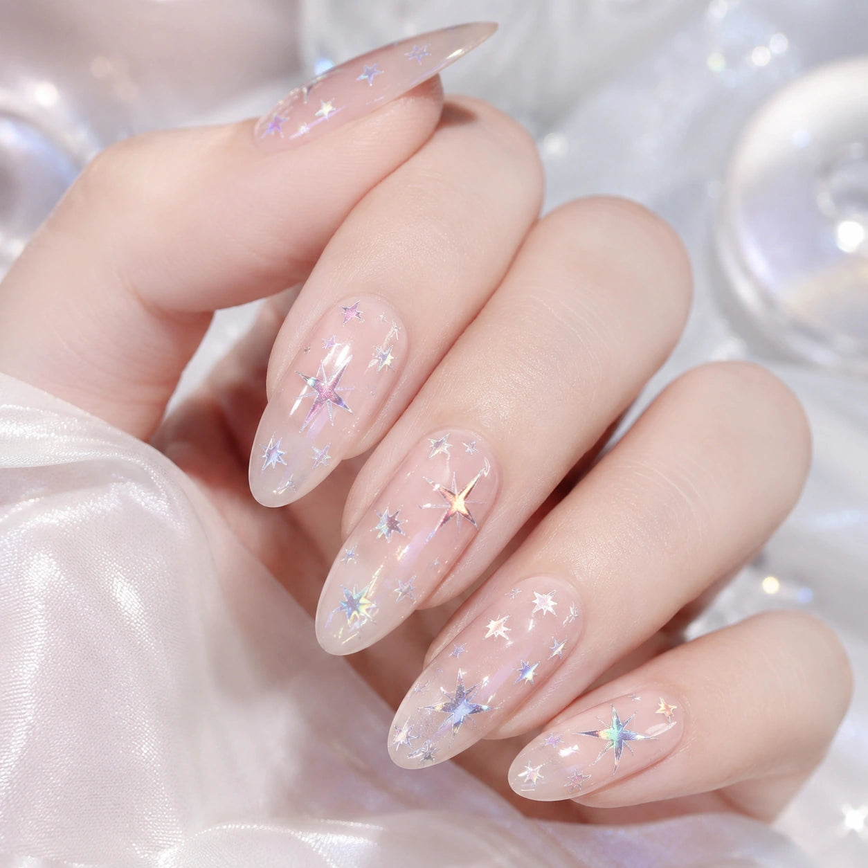 Naklejki na paznokcie Premium Nails – Large Holographic Stars – Nail Art Stickers