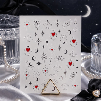 Naklejki na paznokcie Premium Nails – Silver Moons – Nail Art Stickers
