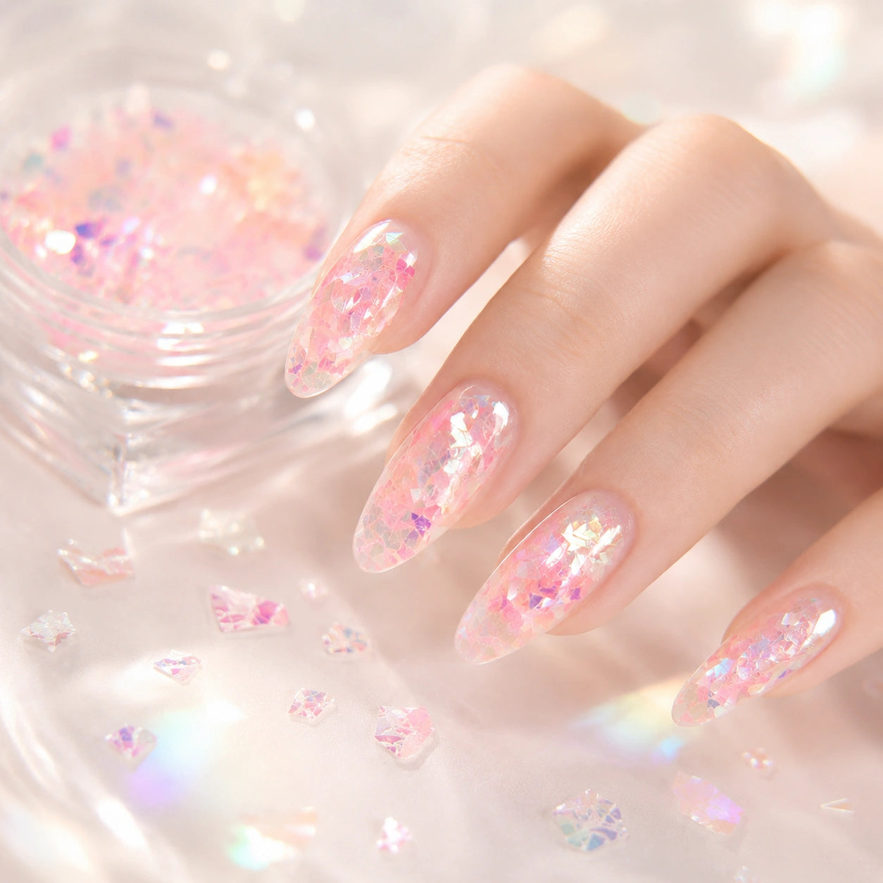 Płatki folii ice effect do paznokci pastelowe Premium Nails