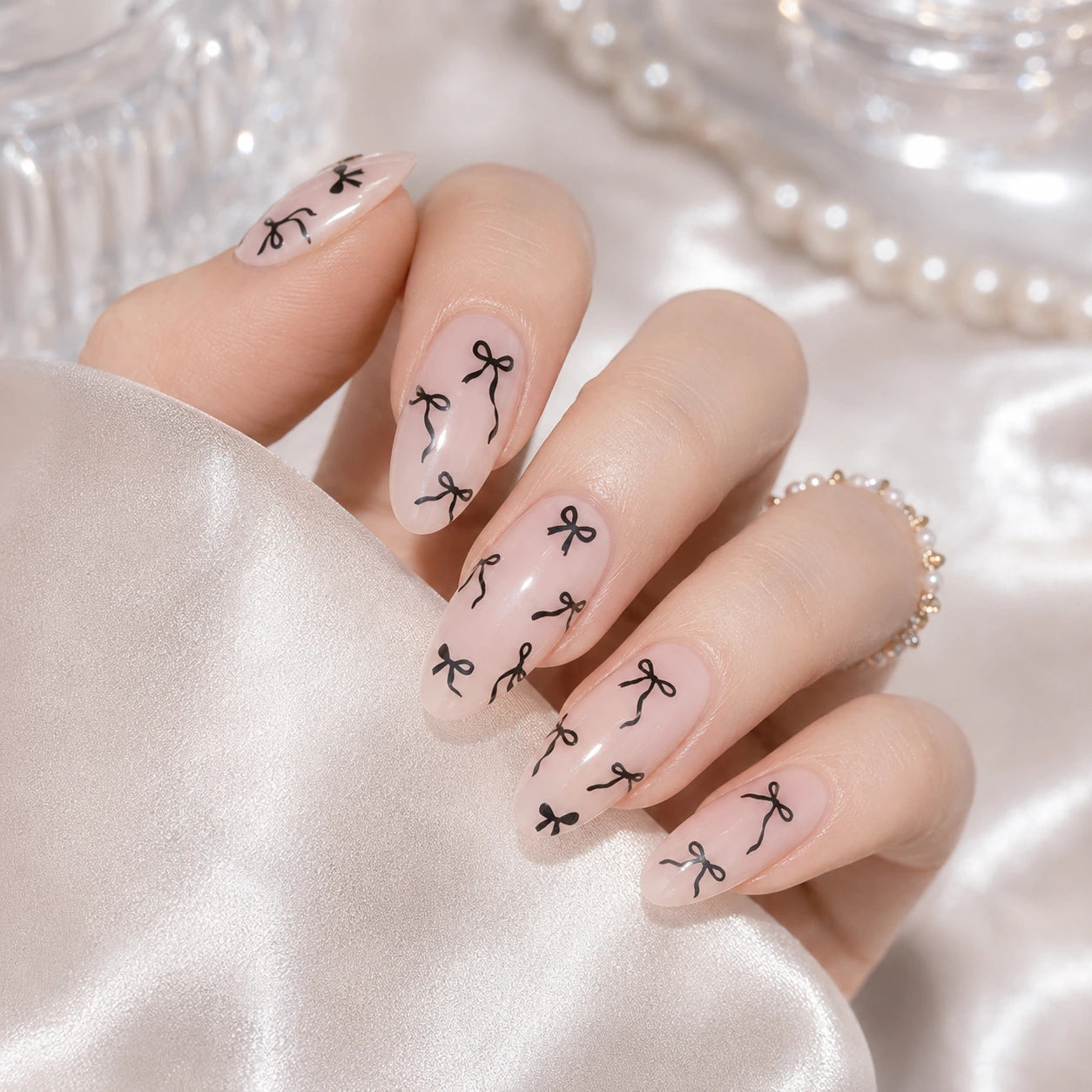 Naklejki na paznokcie Premium Nails – Black Ribbon – Nail Art Stickers