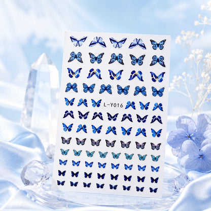 Naklejki na paznokcie Premium Nails – Blue Butterflies – Nail Art Stickers