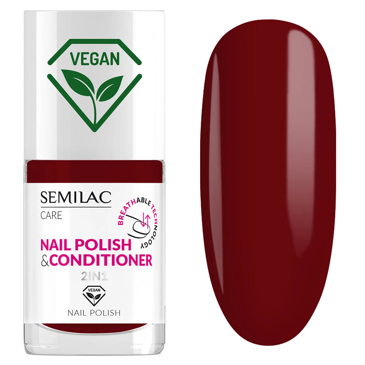 Semilac Lakier Klasyczny z Odżywką 2w1 Breathable Technology 7ml – 021