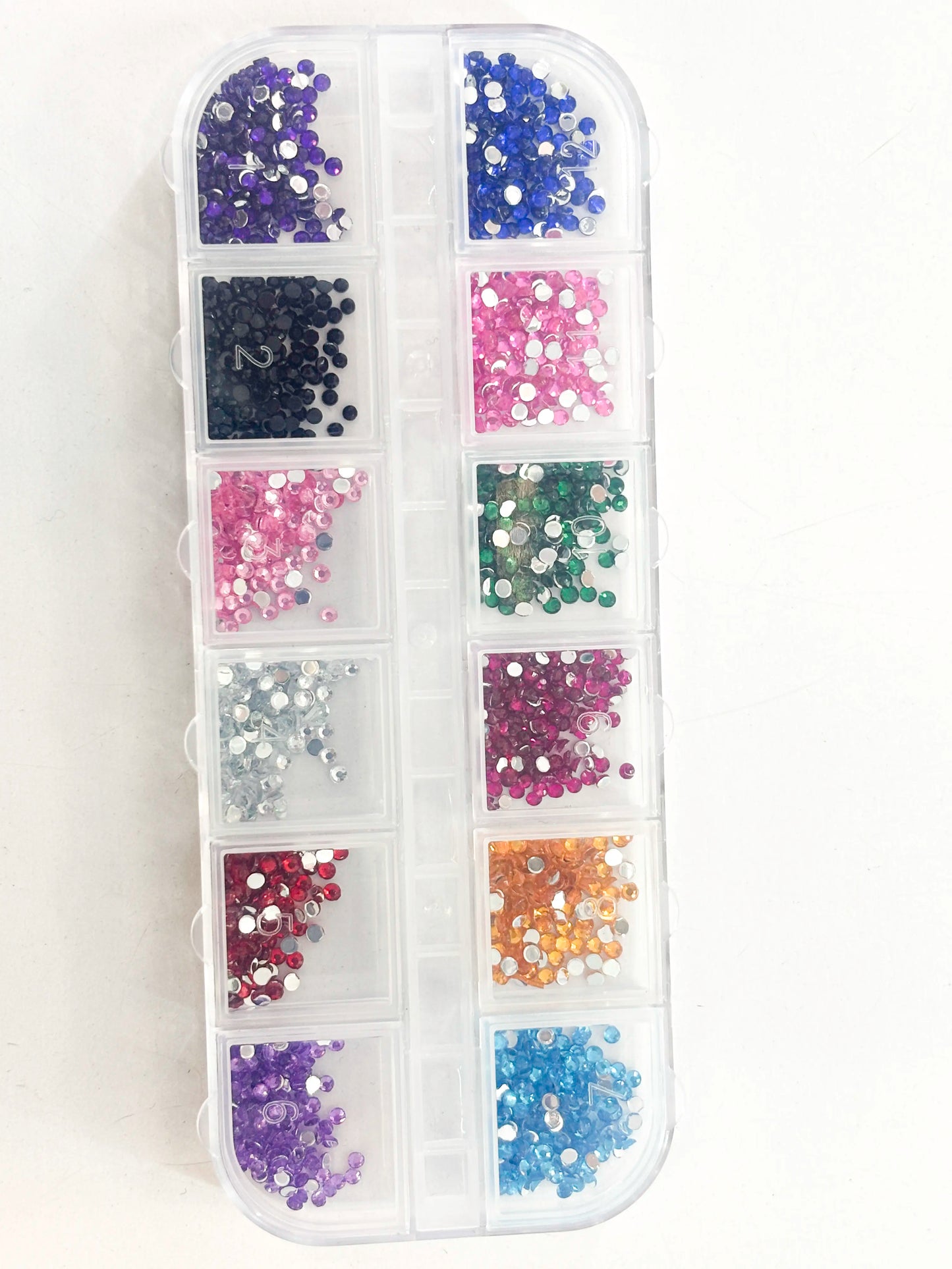 Cyrkonie do paznokci kolorowe – zestaw nail art mix | Premium Nails