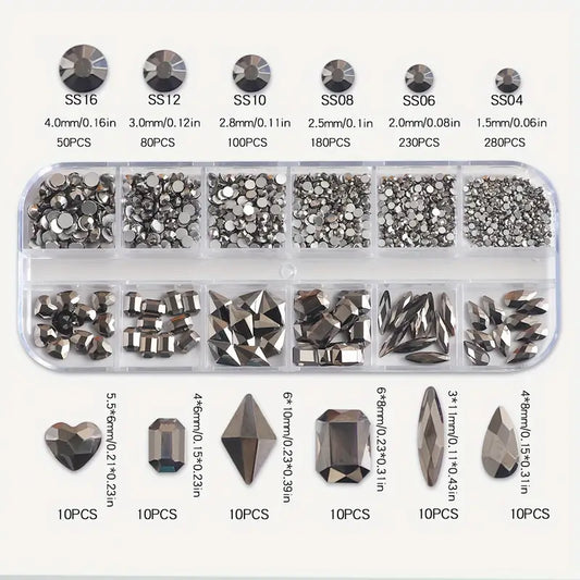 Crystal Color Wheel – Zestaw 12-komorowych cyrkonii 3D Mineral Metal