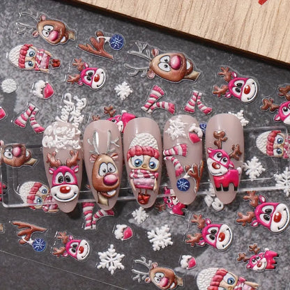 Winter Sparkle Trio – świąteczne naklejki na paznokcie (zestaw 3 arkuszy)