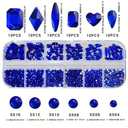 Crystal Color Wheel – Zestaw 12-komorowych cyrkonii 3D Szafirowy Niebieski