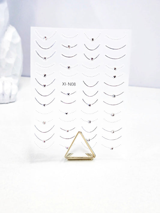 Naklejki na paznokcie Premium Nails – Silver Jewelry Style – Nail Art Stickers