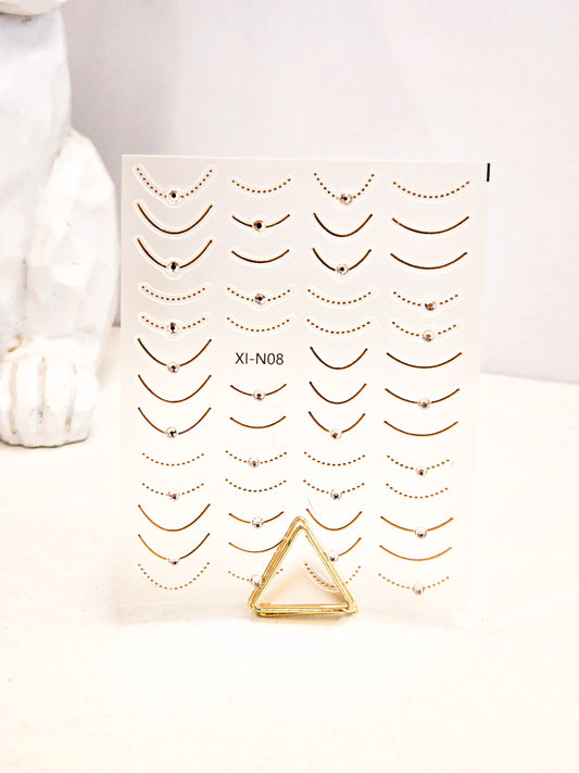 Naklejki na paznokcie Premium Nails – Gold Jewelry Style – Nail Art Stickers