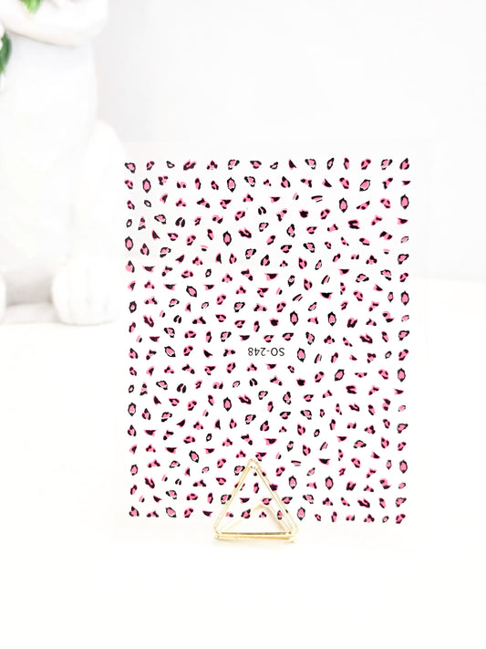 Naklejki na paznokcie Premium Nails – Pink Leopard Print – Nail Art Stickers