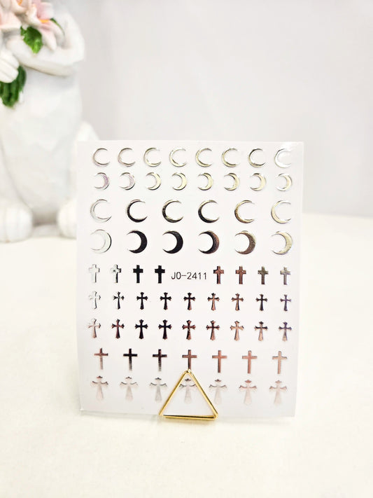 Naklejki na paznokcie Premium Nails – Small Silver Moon – Nail Art Stickers