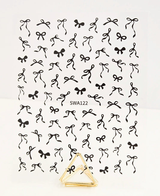 Naklejki na paznokcie Premium Nails – Black Ribbon – Nail Art Stickers