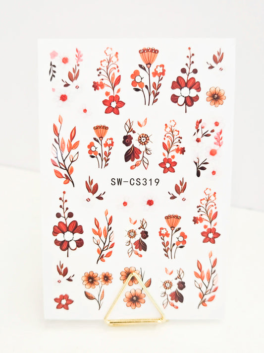 Naklejki na paznokcie Premium Nails – Autumn Red– Nail Art Stickers