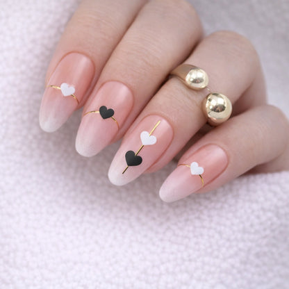 Gold Love Stripes – złote paski 3D do zdobień paznokci (zestaw 2 arkuszy)