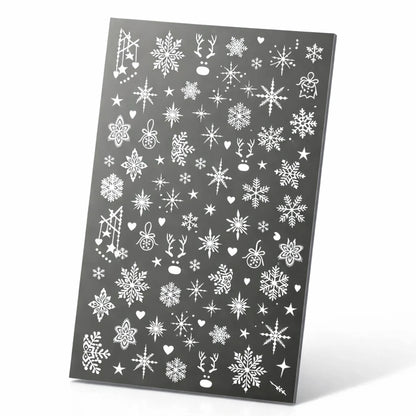 Winter Romance 3D – świąteczne naklejki na paznokcie (zestaw 4 arkuszy)